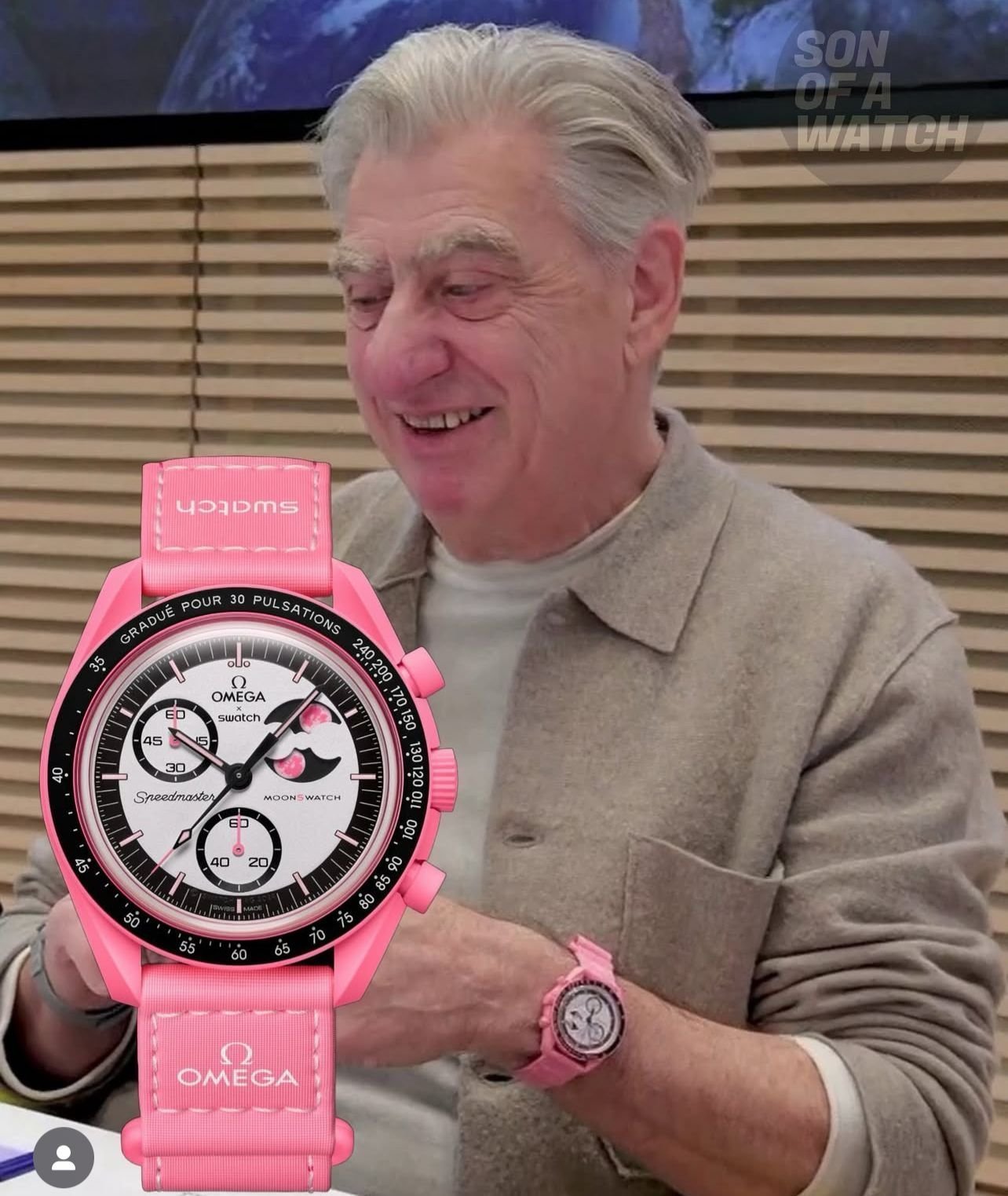 OMEGA X SWATCH MISSION TO MOON PINK WATCH PRIMIUM QUALITY - Image 2
