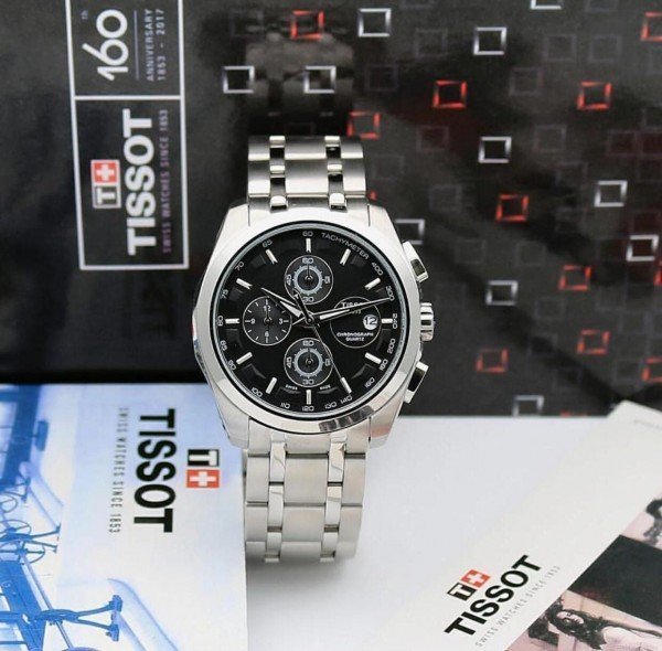 TISSOT 1853 PRIMIUM QUALITY SILVER-BLACK METAL WATCH'