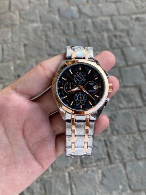 TISSOT 1853 PRIMIUM QUALITY DUAL TON BLACK METAL WATCH' - Image 4