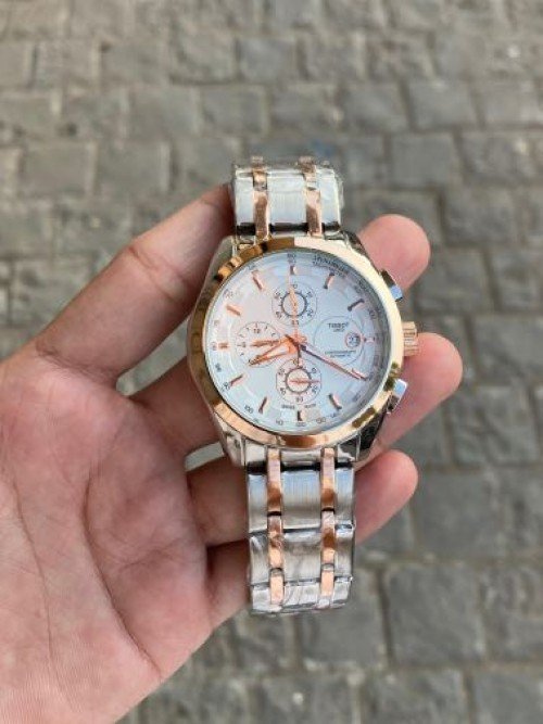 TISSOT 1853 PRIMIUM QUALITY DUAL TON WHITE METAL WATCH' - Image 3