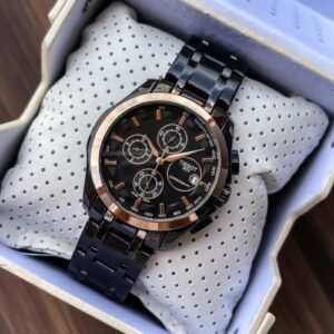 TISSOT 1853 PRIMIUM QUALITY BLACK-ROSEGOLD METAL WATCH'