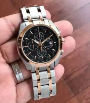 TISSOT 1853 PRIMIUM QUALITY DUAL TON BLACK METAL WATCH'