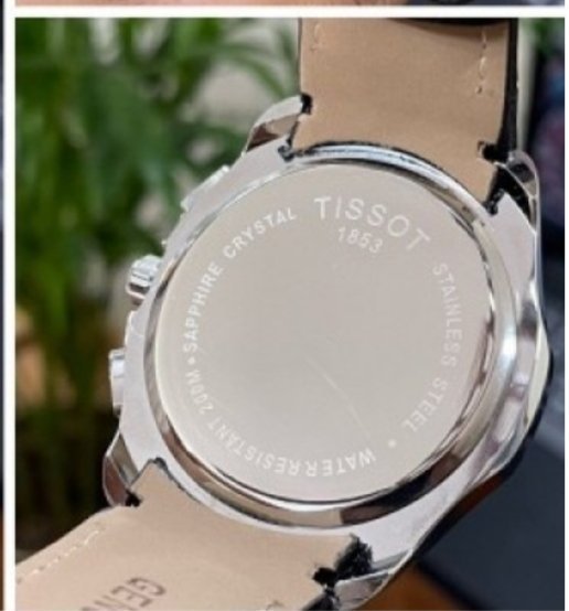 TISSOT 1853 PRIMIUM QUALITY BROWN-SILVER LEATHER WATCH' - Image 4