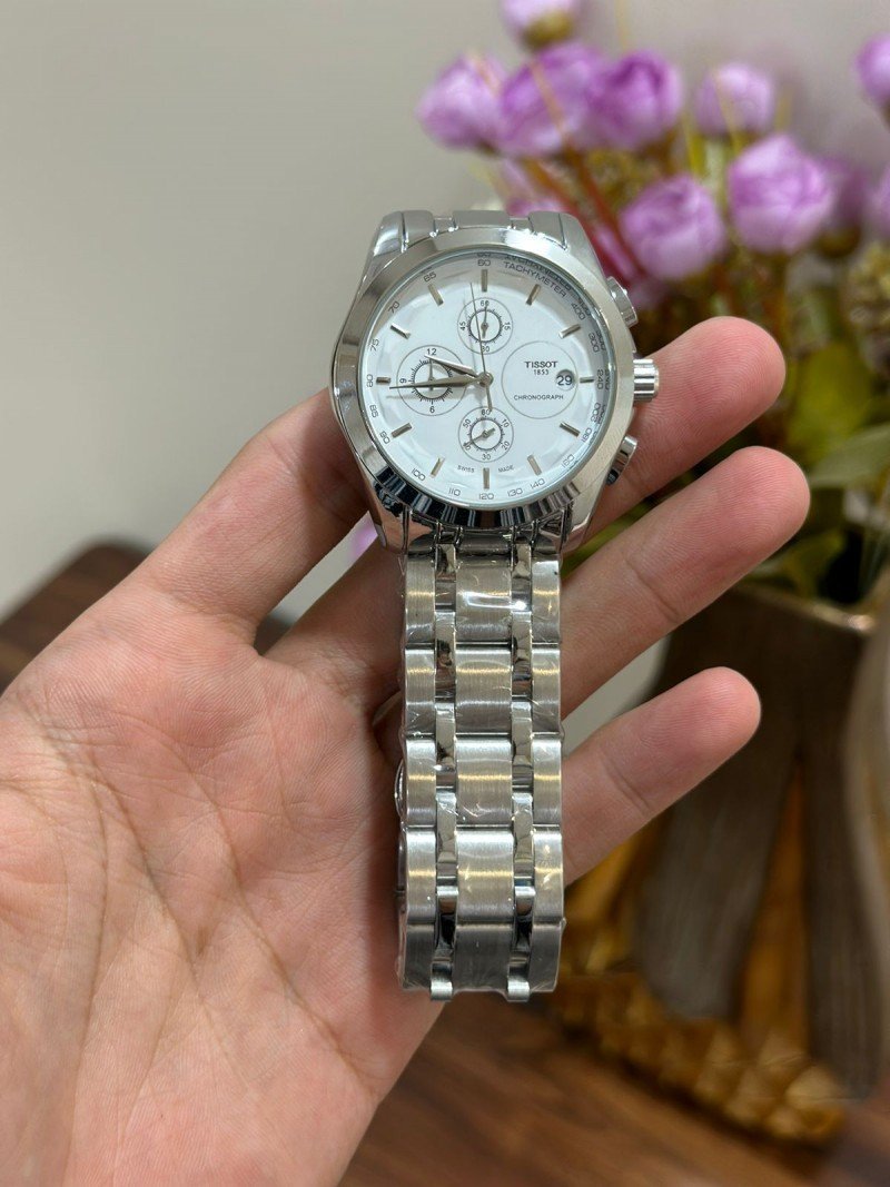 TISSOT 1853 PRIMIUM QUALITY FULL SILVER METAL WATCH' - Image 4