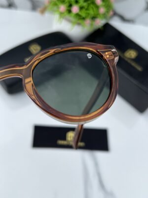 Branded Sunglasses round brown green