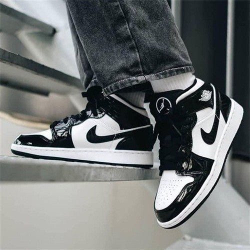 Branded Aj 1 Mid Carbon Fiber Black White For Mens