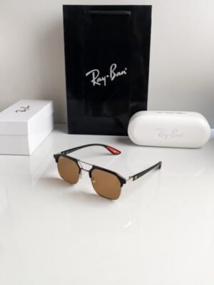 Branded Rb Black Gold Sunglasses Bt