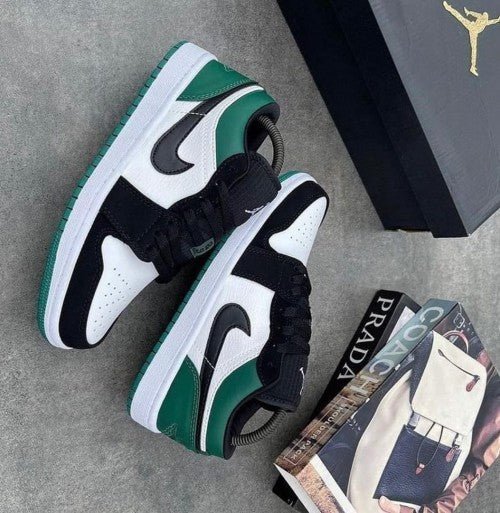 Branded Aj 1 Low Black Mystic Green Shoes For Men's - Image 3