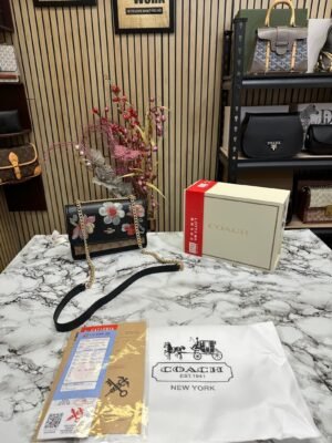 COACH KLARE FLORAL SIGNATURE CROSSBODY BAG WITH OG MAGNETIC BOX