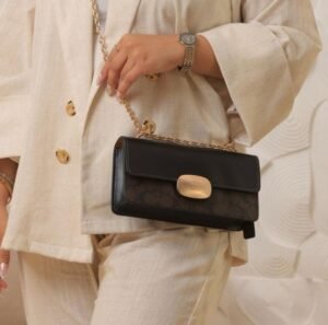 Coach Eliza Premium Crossbody Sling Bag With OG Magnetic Gift Box & Dust Bag (Black Brown - 915)