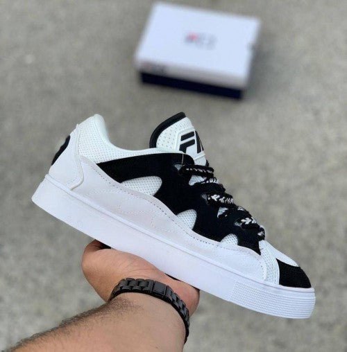 Branded FLA Running Shoes For Mens White Black - Image 2