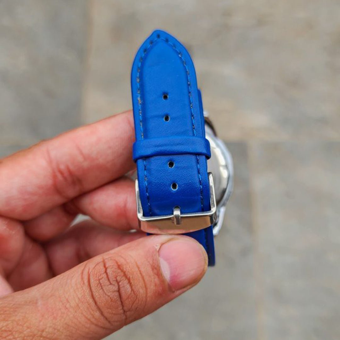 Edifice Blue Leather Watch - Image 2