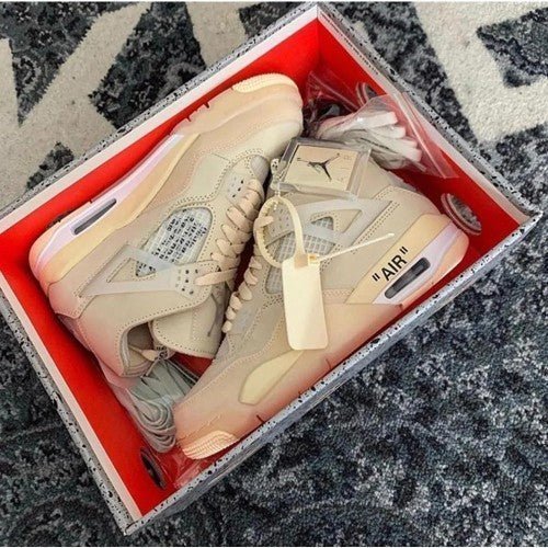 Branded Aj Retro 4 off white Cream Sail Semi UA With OG Box For Mens - Image 2