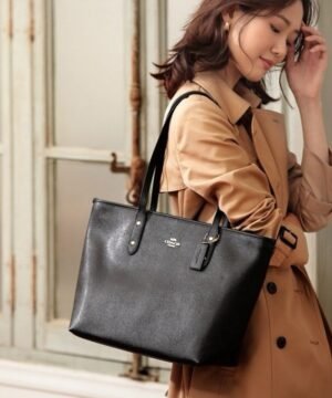 Coach Signature City Tote Bag With OG Box & Dust Bag (Black-919)(BSB)