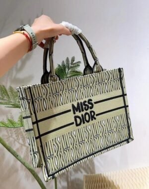 Miss Dior Book Tote With OG Box & Dust Bag & Scarf (L_Green-1034)(BSB)