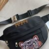 Kenzo Waist Nylon Pouch Track Belt Bag Signature With Dust Bag (K131 Black Purple)