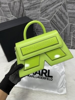 Karl Lagerfeld Green K Icon Premium Sling With Original Box Packing KA669 Green