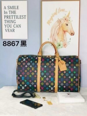 Louis Vuitton Keepall Bandoulire 50 LV Multicolor Duffle With Dust Bag (8867)(LB)