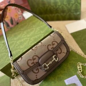 Gucci Horse Bit GG Crossbody Sling With OG Box Dust Bag G2038G(LB)