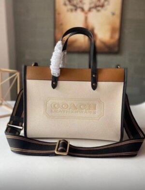 Coach Field Tote Bag With OG & Dust Bag & Shoulder Strap*🤍🍒