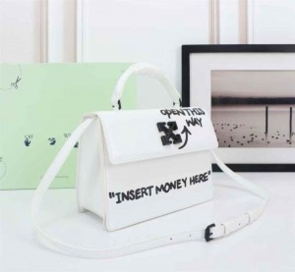 Off-White Leather Insert Money Here Jitney 1.4 Shoulder Bag (Insert Money Here 88537 White)(LB) - Image 2