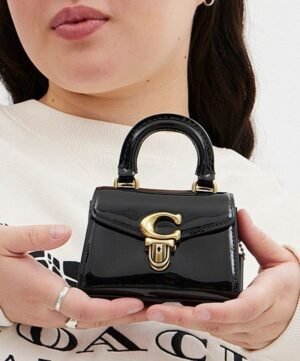 Coach Sammi Top Handle In Signature 12 Bag With OG Box & Dust Bag Black
(LB)