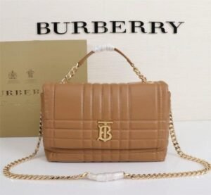 Burberry London SoftLeather Brown Shoulder Bag With OG Box_& Dust_Bag_8396_Brown(LB)