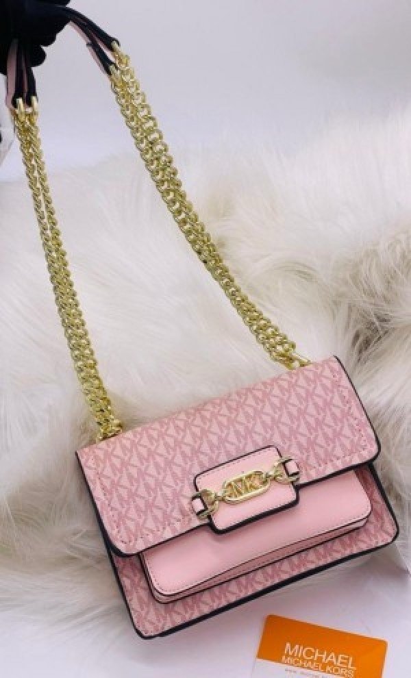 Michael Kors MK Heather Shoulder Bag With OG Box & Dust Bag (22301_Pink)(LB) - Image 2
