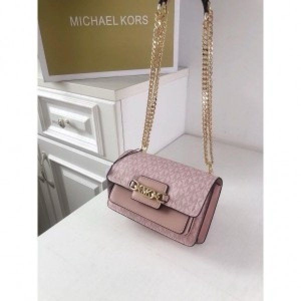 Michael Kors MK Heather Shoulder Bag With OG Box & Dust Bag (22301_Pink)(LB) - Image 5