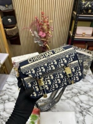 Christian Dior Camp Bag With Box And Dust Bag 78815 Blue(LB)