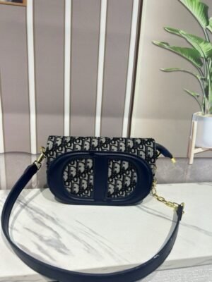 Christian Dior Signature Oval Camera Bag With OG Box & Dust Bag (8288 Blue)
(LB)