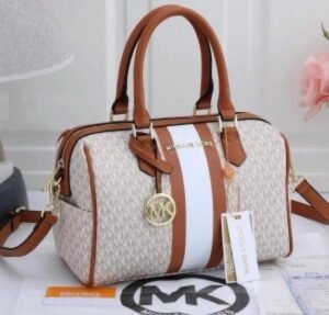 Michael Kors Speedy Mini Duffle With Dust Bag (20062_Beige_Brown)(LB)