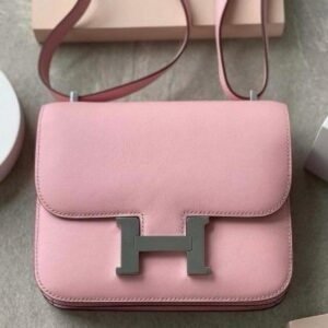 Hermes Constance Slim Epsom Vert With OG Box & Dust Bag (KG-19_Pink)(LB)