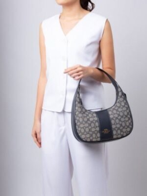 Coach Carmen Shoulder Bag Blue Cloth With OG Box Dust Bag-6812-12_Blue_Cloth(LB)
