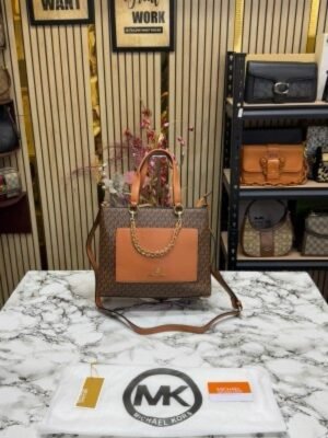 MICHAEL KORS PRORSUM HANDBAG WITH DUST BAG PREMIUM QUALITY (COFFEE BROWN)(MT)