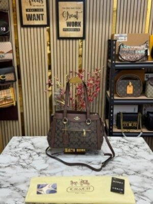 Coach Womens Signature Canvas Kailey Carryall Handbag With DustBag (C506-COFFEE)(MT)