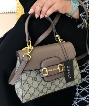 GUCC I HORSEBIT 1955 MEDIUM TOP HANDLE BAG with magnet box 396(BR)