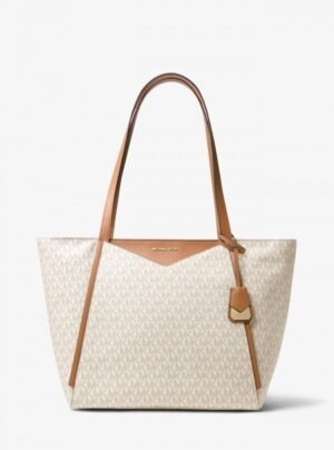 MICHAEL KORS Brown Whitney Signature Small Tote Bag 360(BR)