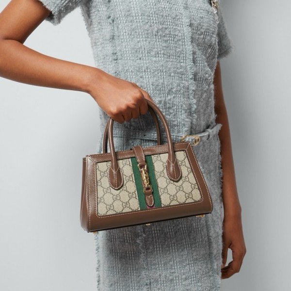 Gucci SMALL TOTE WITH PISTON CLOSURE with box 349(BR) - Image 3
