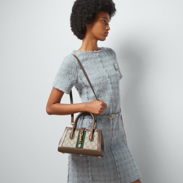 Gucci SMALL TOTE WITH PISTON CLOSURE with box 349(BR) - Image 5