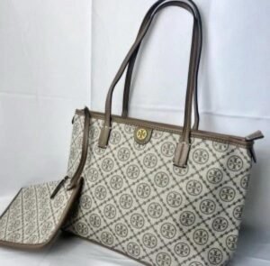 Tory Burch T Monogram Tote With Dust Bag & Extra Pouch(BH)