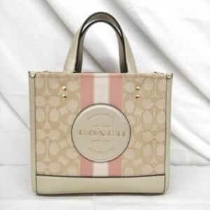 Coach Dempsey Tote 22 in Signature Jacquard With Stripe and Coach Patch With OG Box & Dust Bag (Pink - 5638)*💝💯