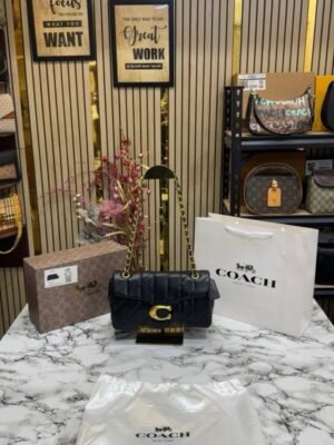 Coach Tabby Quilted Craftsmanship With Box And Dust Bag Including CarryBag(Black)