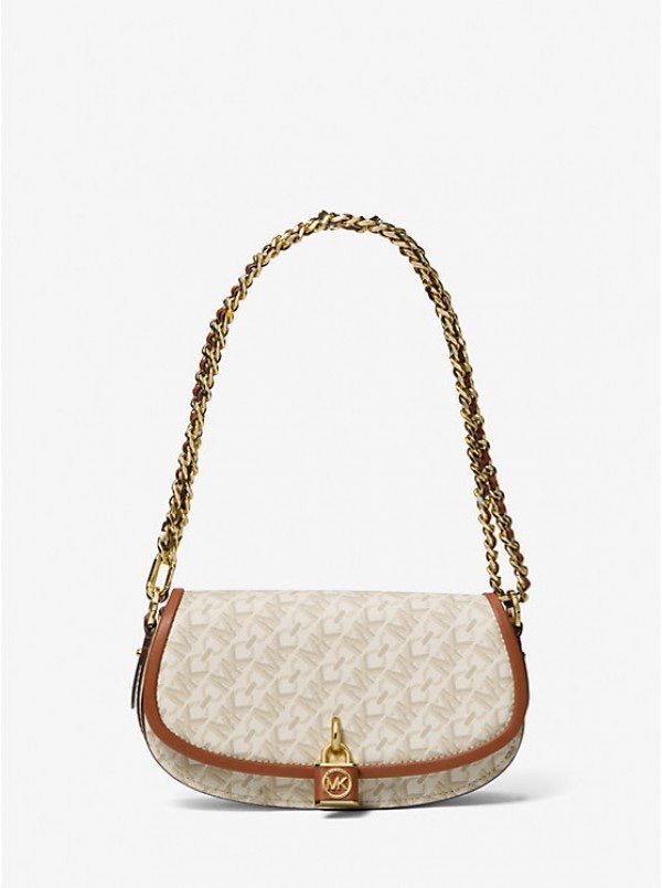 Michael kors mila shoulder bag with og box(20236-biege-brown) - Image 3
